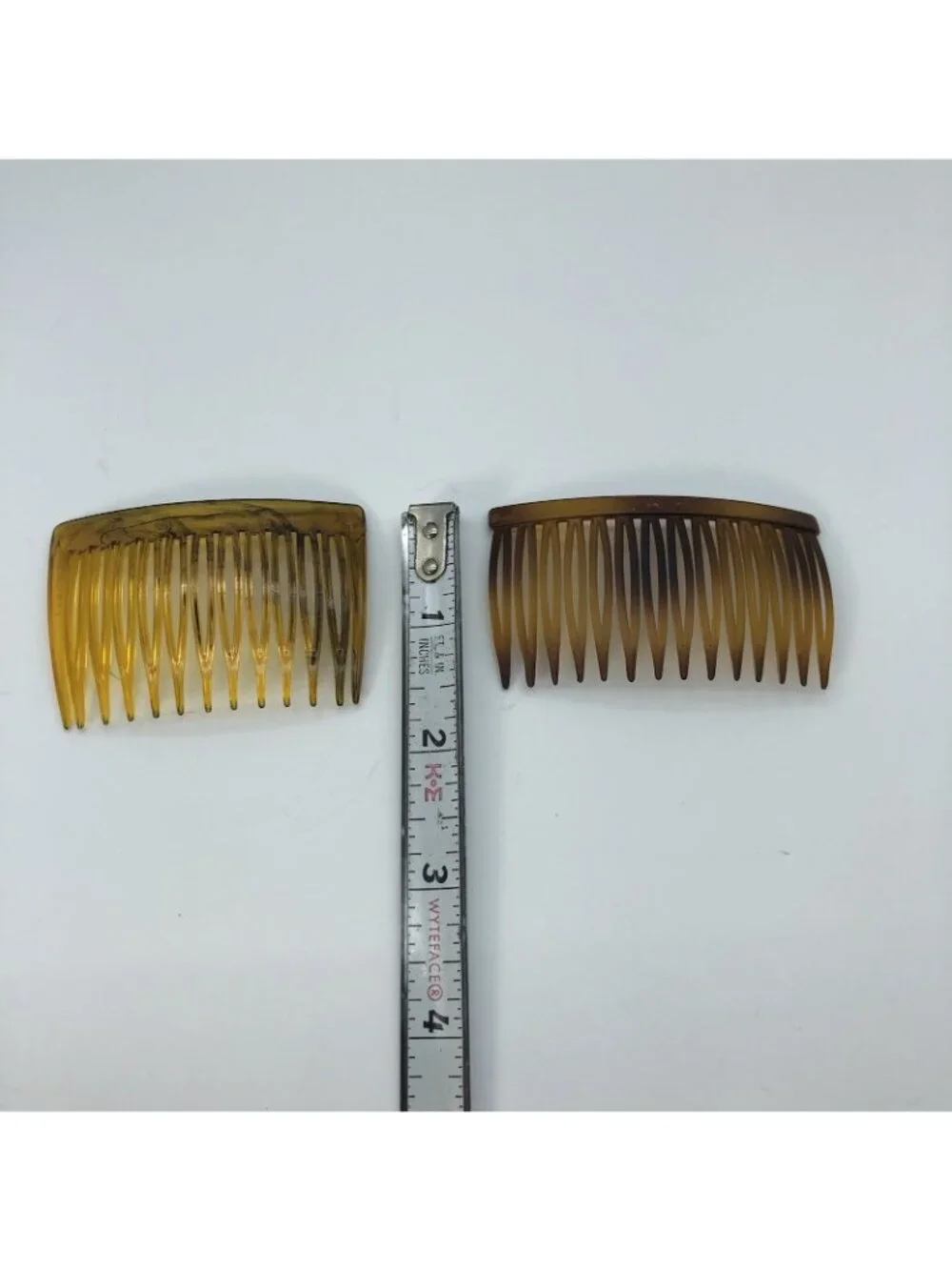 Vintage faux tortoise hais combs lucite plastic Scunci